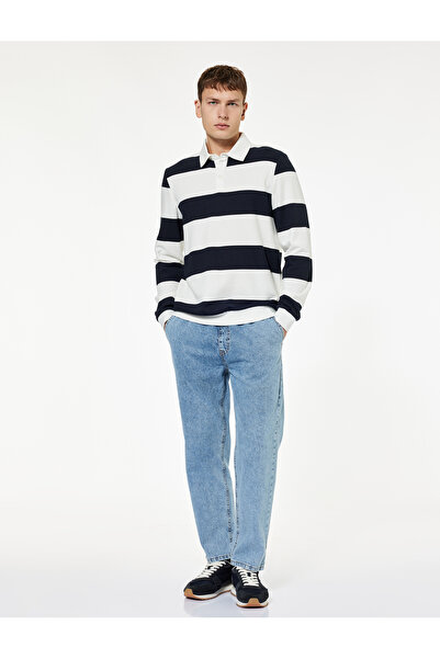 Koton Cotton Waist Tie Loose Baggy Jeans
