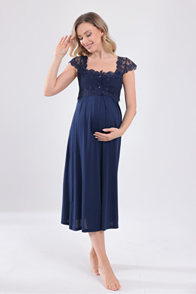 Yulem Homewear Noul sezon, albastru marin, dantelă, design special de vară, 1...