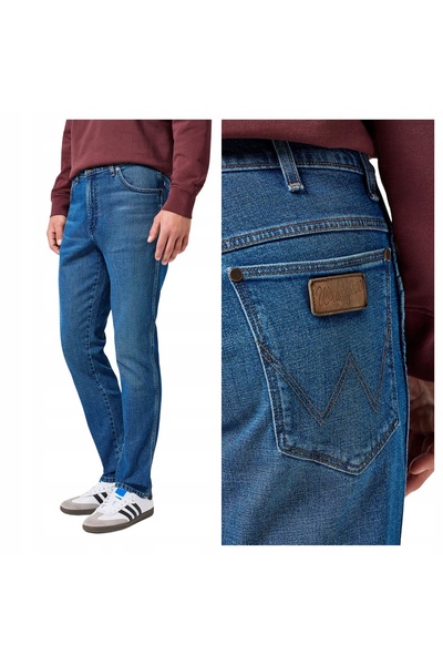 WRANGLER Blugi Barbati, Wrangler, Style River, W38-L32 US, Albastru, Regular ...