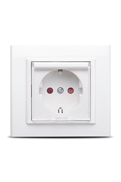 Ovivo Electric Πρίζα Σούκο Παιδική Προστασία ST Λευκό Ovivo Mina, 401-010300-243