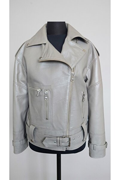 asus deri Angela- Genuine Leather Beige Color Women's Leather Jacket