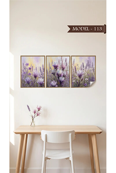 Akıllı Kağıt Static Cling Tablecloth - Poster Flower (Model- 113)