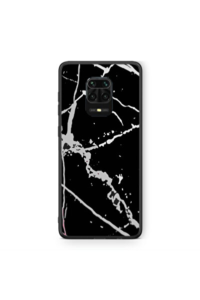 Other Xiaomi Redmi Note 9 Pro Marble Cream Cracks Black Glossy Θήκη