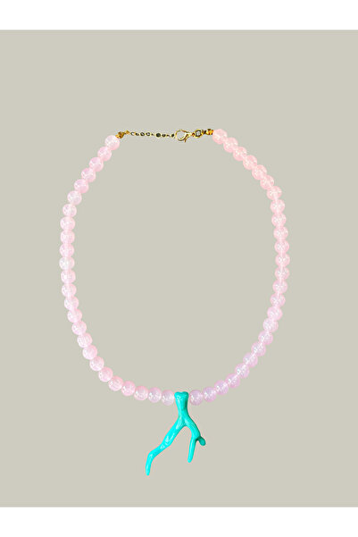 Wish List Jewelry Murano mercan doğal taş kolye