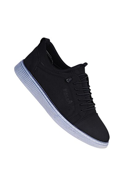 Ayakcenter Birkan 2008 Black 100% Leather Men's Casual Shoes