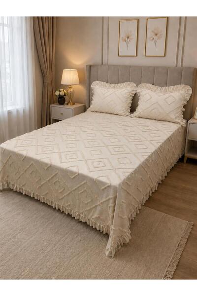 BERRY غطاء سرير مزدوج من إفسون 240/250 سم TKEBT VİZON