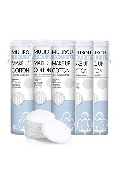Star Generic 100Pcs Pure Cotton Makeup Pads, Soft Circular Double-Layer Remov...