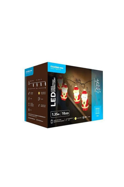 Other 10 Φώτα LED 1.35μ. Θερμό Λευκό Φωτιστικό Μπαταρίας σε Σειρά 1 τεμάχιο Κ...