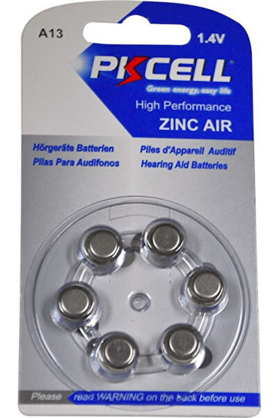 PKCELL Hearing Aid Batteries 13 1.4V 6pcs