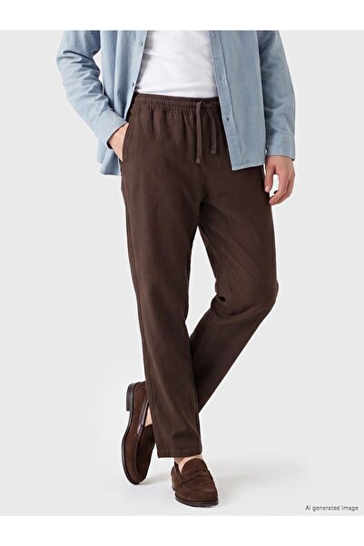 LC Waikiki Xside Brown Relax Fit Textured Men's Trousers