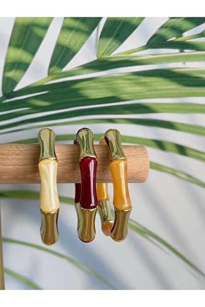 Generic Brand Gold Color Flexible Bracelet Cream Burgundy Mustard