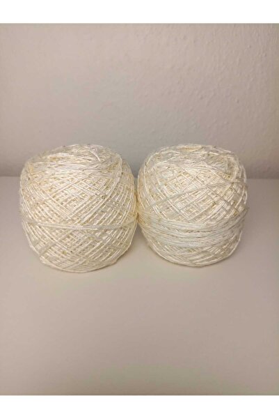 kartopya Küçük Pullu Krem Renkli Pullu Koton İp 200gr(2x100 Gr)