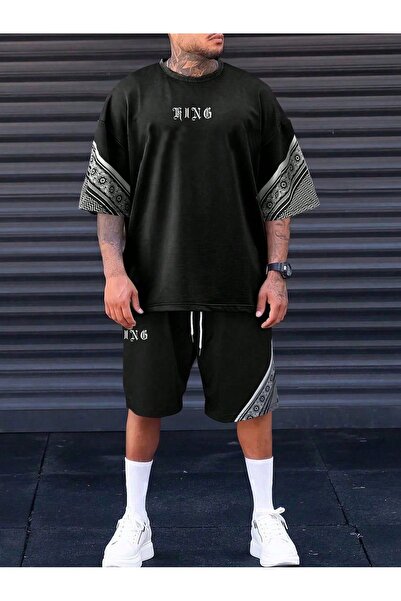 ship master Summer Collection New Arrival T-Shirt & Shorts Set Printed Patter...