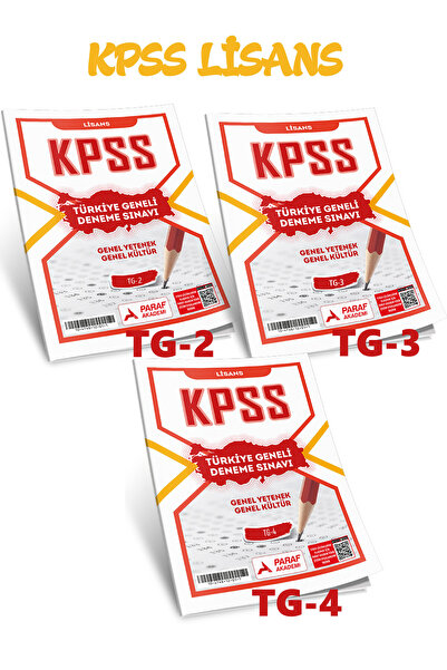 Paraf Akademi Türkiye Geneli KPSS Lisans Deneme Sınavı Seti (2. 3. ve 4. Sayı)