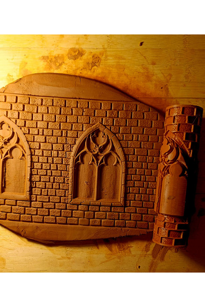 Enbceramic 16 CM SERAMİK POLİMER KİL DOKU RULOSU DESEN OKLAVASI