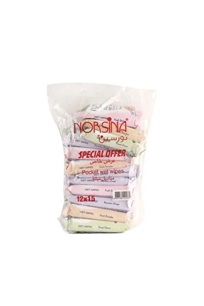 Norsina Wet Wipes – 12 Packs of 10 Wipes – Multi-Purpose Cleaning