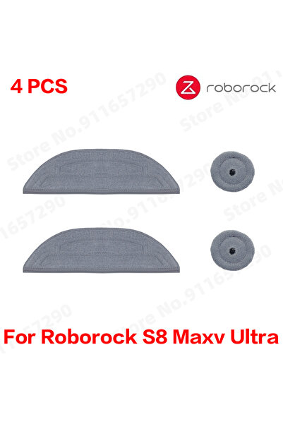 choice2 roborock 4 Pcs Roborock S8 Maxv Ultra Mop Cloth Spare Parts Vacuum Cl...