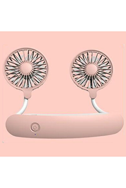 Choice Pink Summer Lazy Sports Charging Neck Hanging Fan Mini Neck Hanging Fa...