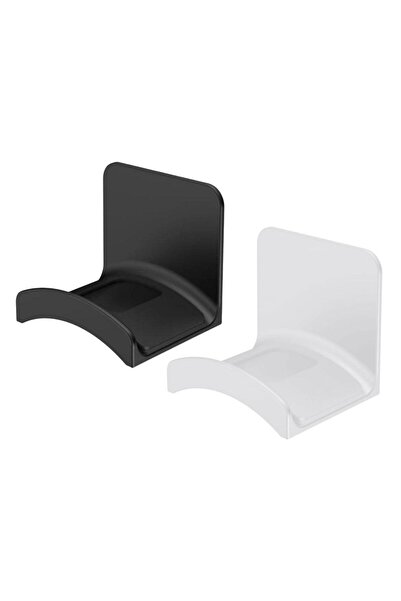 Choice4 1 Black 1 White Universal Adhesive Headphone Holder Wall Mounted Head...