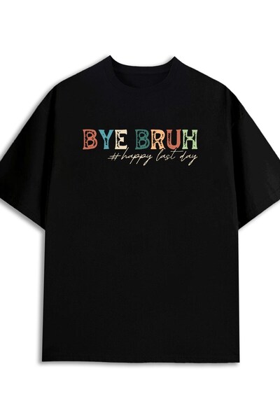 NOURAM تي شيرت مضحك بطبعة 'Bye Bruh' مصنوع من 100%، مثالي للملابس الكاجوال ال...