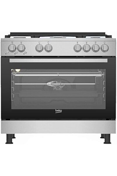 Beko موقد بخمس شعلات، 90×60 سم، GG15125FXNS - ستانلس ستيل
