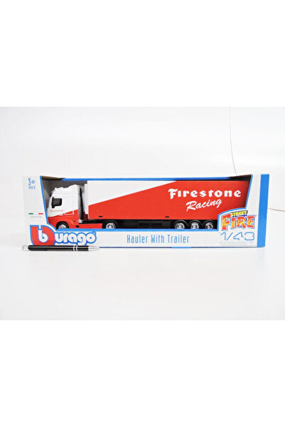 BBURAGO Metal Plastic 1:43 Camion de transport Firestone