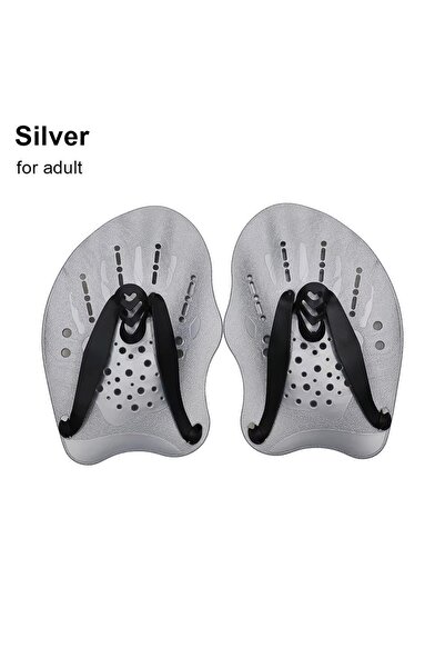 choice2 silver for adult 1Pair Freestyle Swim Paddles With Silicone Straps Ki...