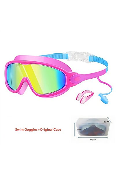 choice2 As the picture Pink Case New Kids Large Frame Swim Goggles With Nose ...