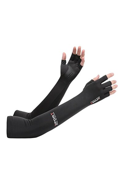 Choice1 Women Black UV Solar Arm Sleeves Men Cycling Gloves Hand Long Sleeves...