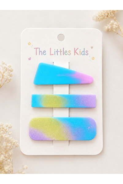 the Littles Kids Epoxy Mixed Color Handmade Crocodile Clip Buckle Set