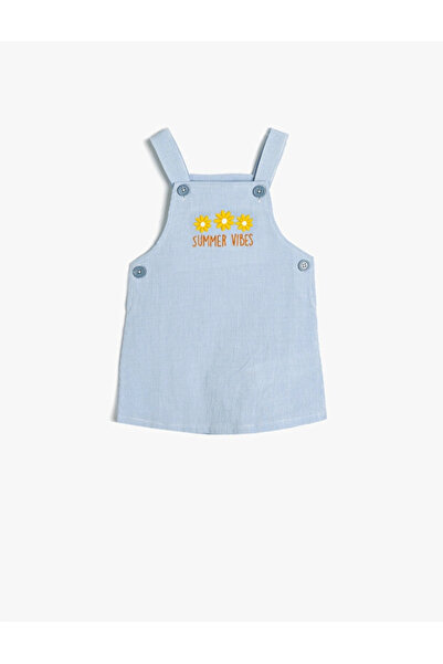 Koton Kız Bebek Jile Elbise Kare Yaka Pamuklu