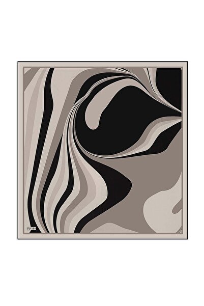 Çağrı İpek Modern Retro Pattern Tivil Silk Scarf Dg11363-11