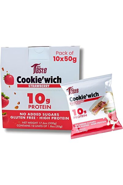 MRS TASTE Cookie'wich with 10g protein, On the Go Protein Cookie with No Adde...