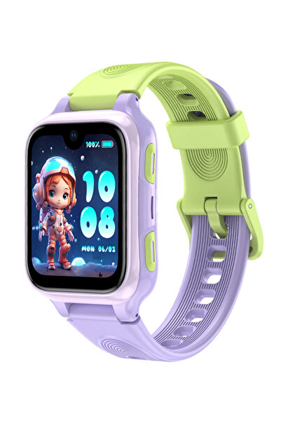 Lagenio GPS smartwatch για παιδιά K9, 1.78" AMOLED, με κάμερα, 4G, IP68, μωβ