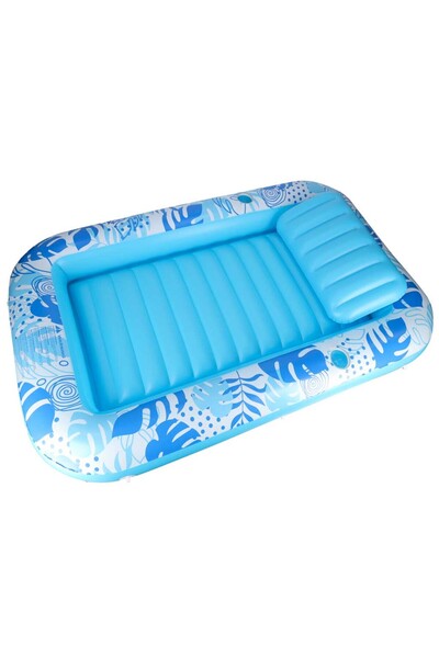 CIUPIGo Saltea Gonflabilă Tip Șezlong cu Pernă și 2 Suporturi de Pahar, 175x1...