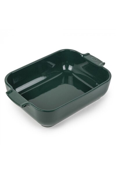 Peugeot Vas termorezistent rectangular APPOLIA, Peugeot, 25cm, verde, ceramic...