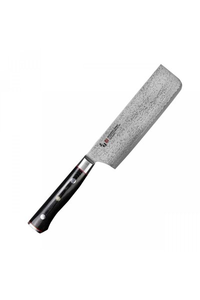 MCUSTA Cutit 16,5 cm, lama din 33 straturi, maner negru