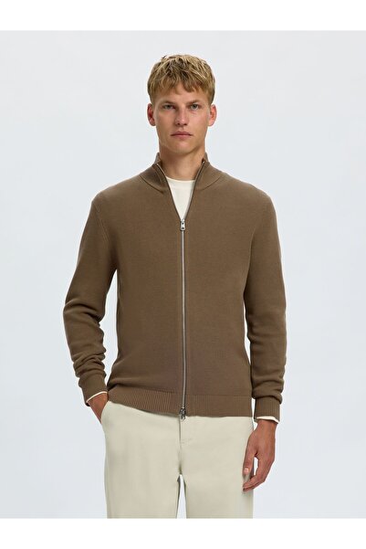 SELECTED Pullover High Neck Reißverschluss