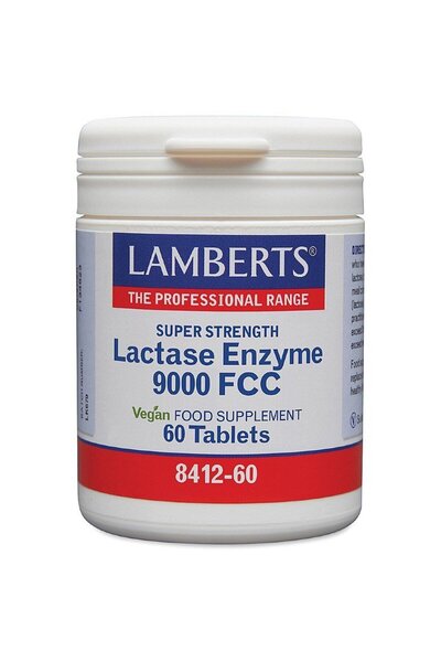 Lamberts Ενζύμο Λακτάσης 9000 FCC Βίγκαν 60 ταμπλέτες
