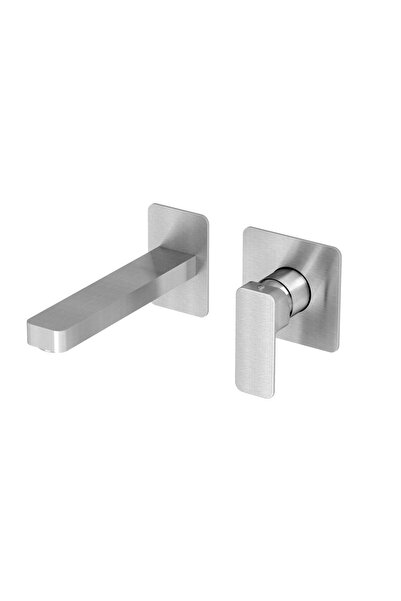 Eurorama Quadra Inox Μπαταρία Νιπτήρος Εντοιχισμού 2 Οπών 144904-110