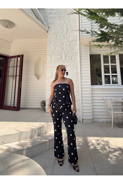 FATMA NUR ŞİRELİ BUTİK Straplez Puantiyeli Tulum