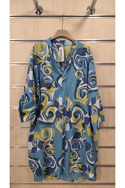 Park Moda Rochie cămașă scurtă italiană 100% bumbac