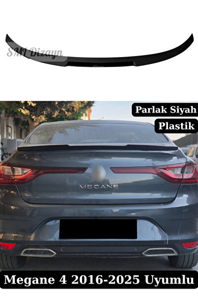 SML Dizayn Renault Megane 4 Sedan Uyumlu Yarasa Spoiler - Parlak Siyah Piano ...