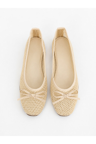 FootFrenzy Elora Women's Mesh Ballerina Bowknot Casual Summer Lightweight Com...