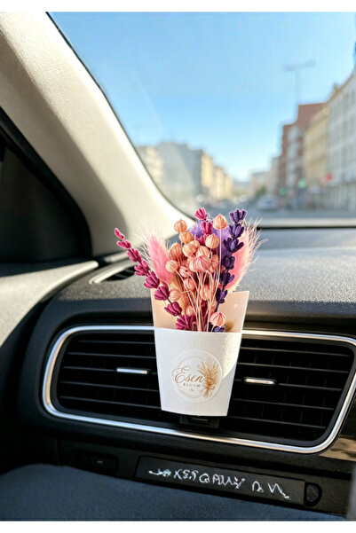Esen Bloom İSPARTA GÜLÜ kokulu + BLUSH Çiçekli Araç Kokusu El Yapımı Kurutulm...