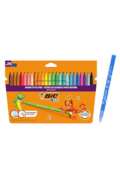 Bic σετ χρωματιστών μαρκαδόρων Kid Couleur, ultra washable, 24τμχ