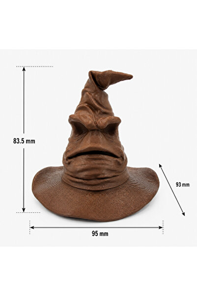 Harry potter Sorting Şapkası Dekoratif Figür | 3D Baskı Koleksiyon Figürü | Masa Üstü Dekoru | 93 x 95 x 83,5 mm | Kahverengi