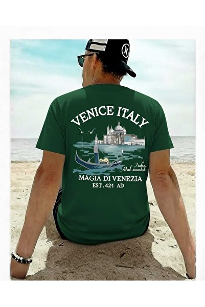 New Shine Venice Italy Printed Cotton T-Shirt