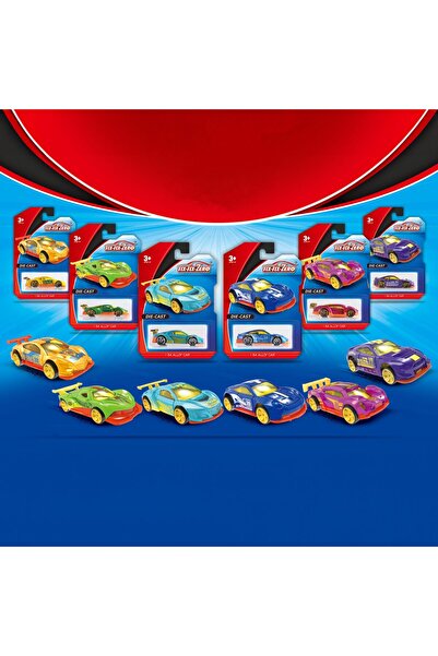 Flippy Set 6 Masinute Sport Metalice, Flippy, Tip Alloy Race Cars S55, 1:64, ...