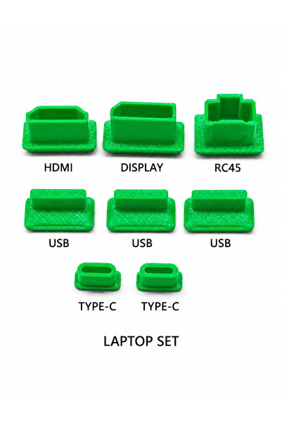 emrebilisim Laptop Toz Tıkacı Seti Bilgisayar Koruyucu Kapak Seti - HDMI Disp...